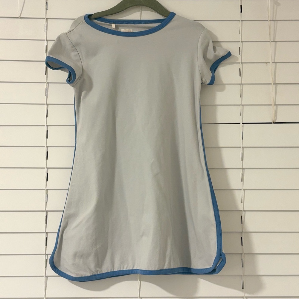 Blue and White Kids Casual Dress